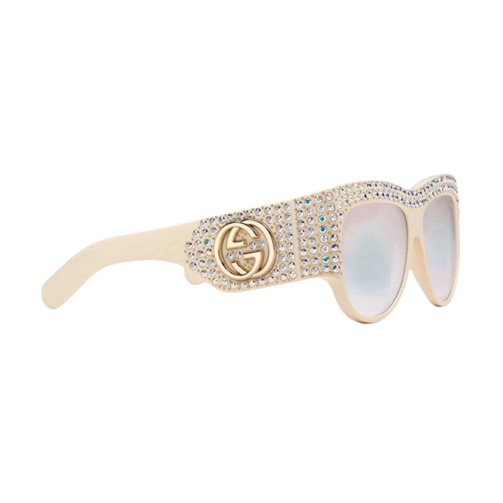 Gucci Hollywood Forever Swarovski Crystal Sunglasses GG0144S - Picture 4 of 7